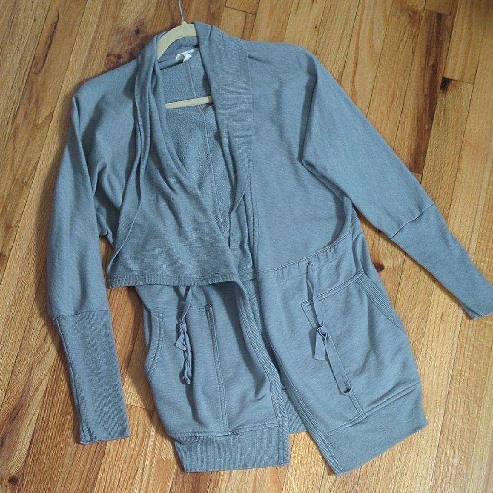 Caslon Gray Open Front Cardigan
